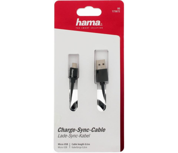 Hama KABEL USB-microUSB 0.6M HAMA czarny # - 1442588 - zdjęcie 4